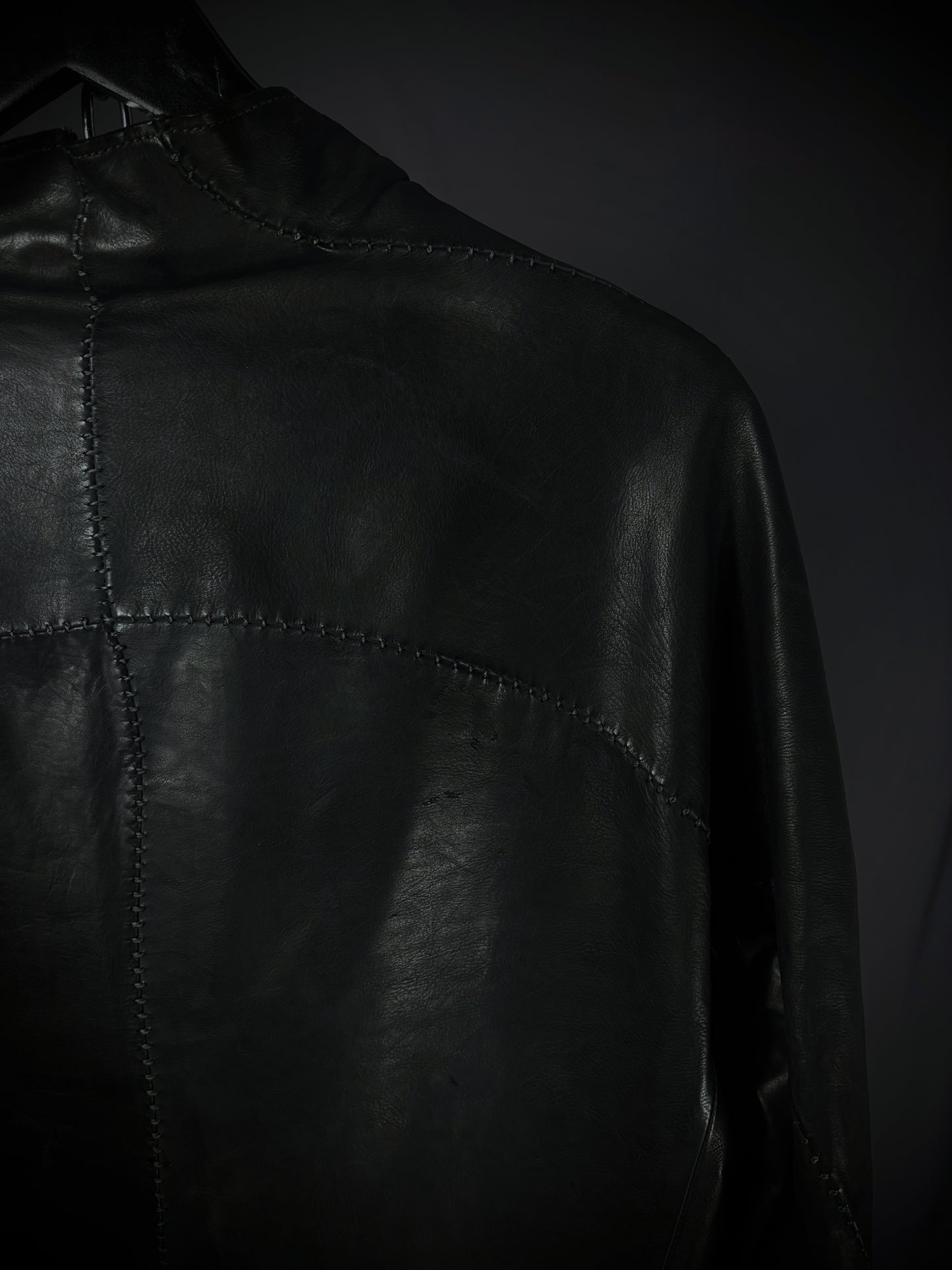 Incarnation Anatomical Overlock Stitch Leather Jacket