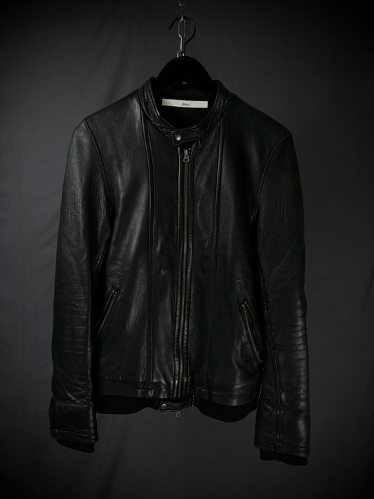 Shama Collarless Leather Jacket