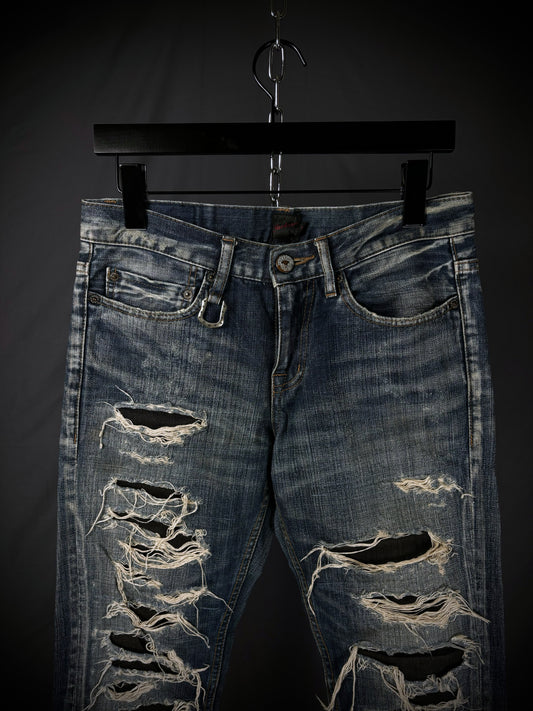 Jackrose Distressed “Crash” Bootcut Denim