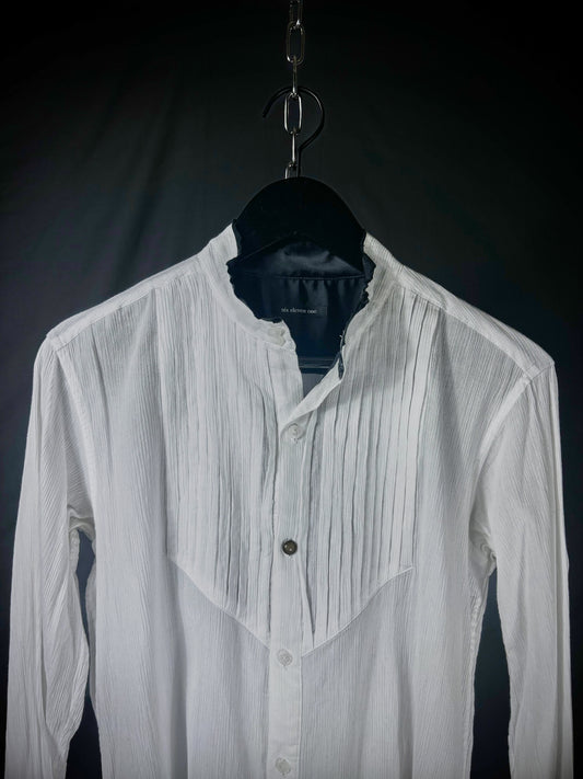 six eleven one Distressed Pintuck Button-Up Shirt