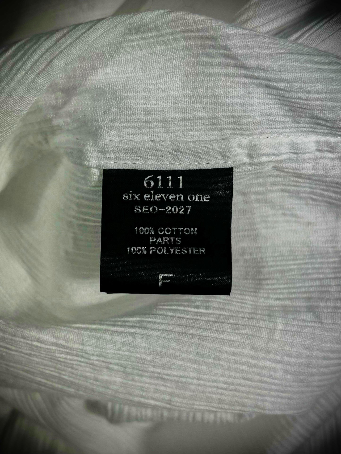 six eleven one Distressed Pintuck Button-Up Shirt