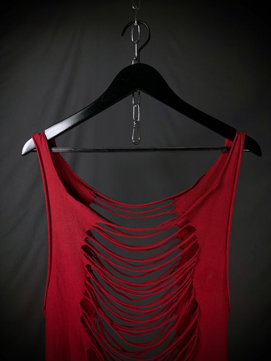 Banal Chic Bizarre Shredded Tank Top