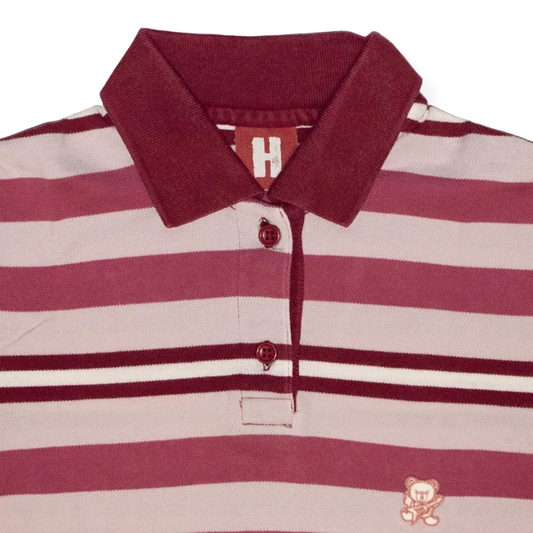 Hysteric Glamour Striped Guitar Bear Polo