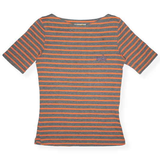 Hysteric Glamour Striped Star Logo Tee