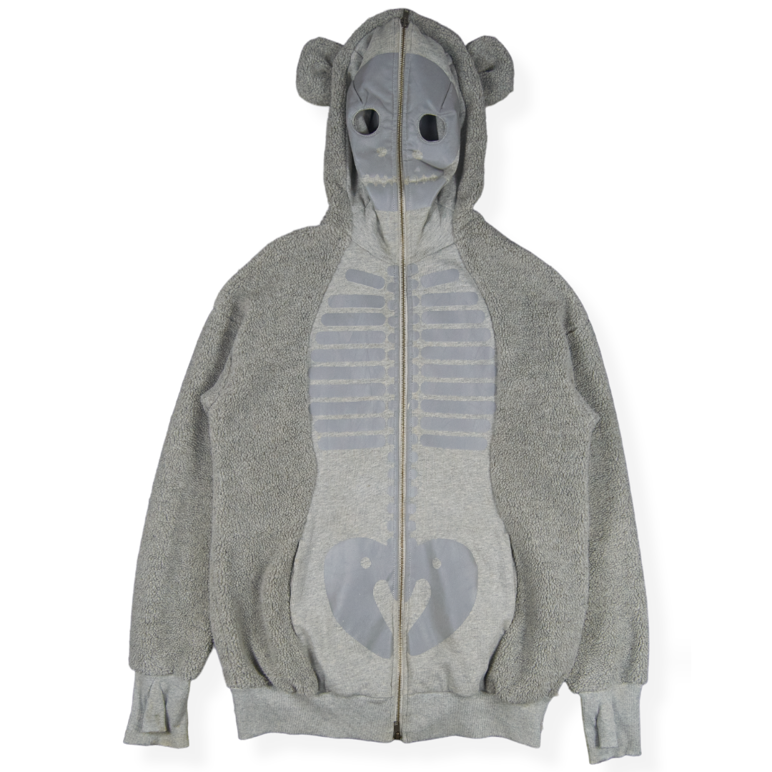 Né-Net Reflective Skeleton Bear Full-Zip Hoodie