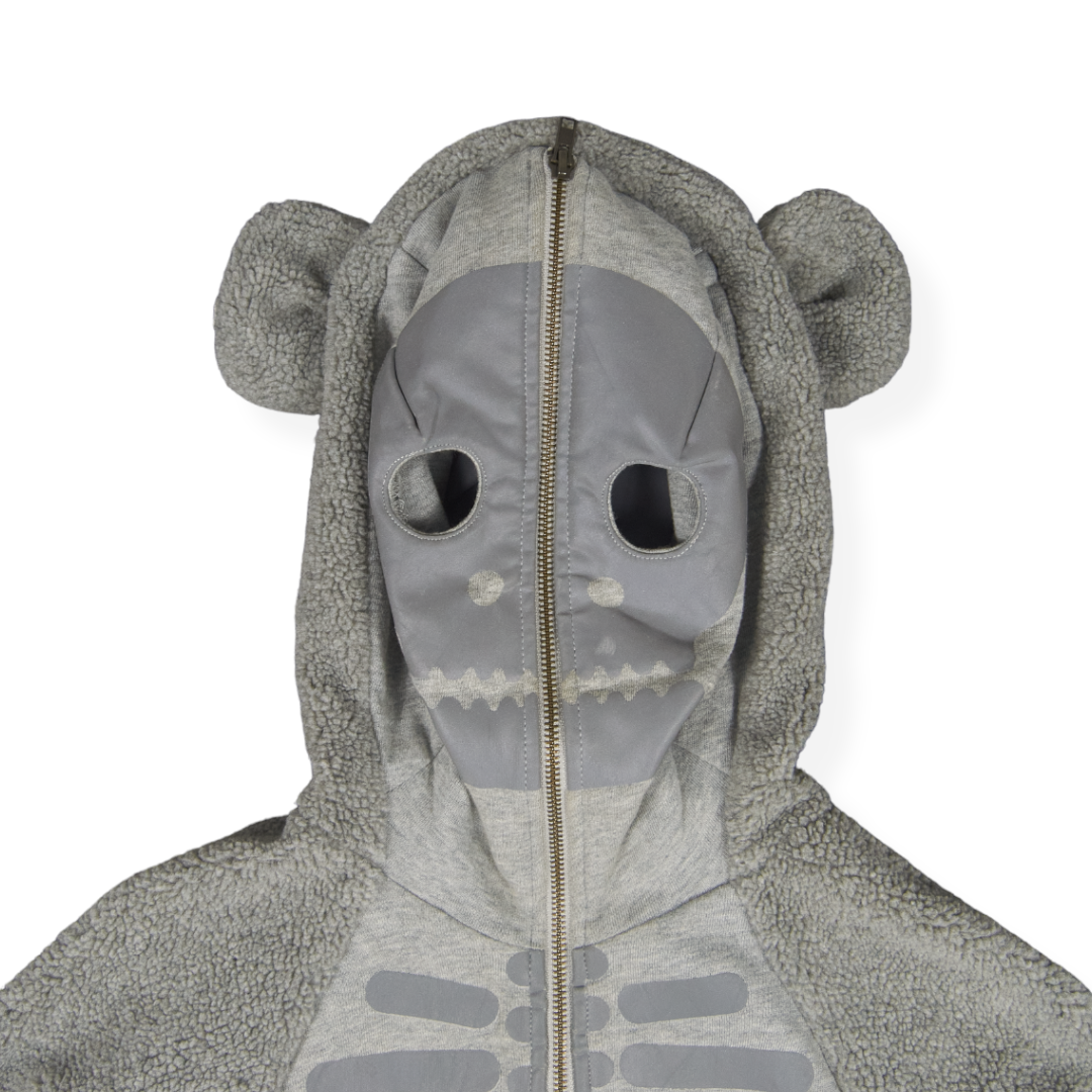 Né-Net Reflective Skeleton Bear Full-Zip Hoodie