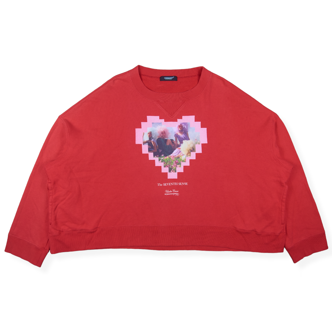 Undercover The Seventh Sense Digital Heart Oversized Crewneck – SS19