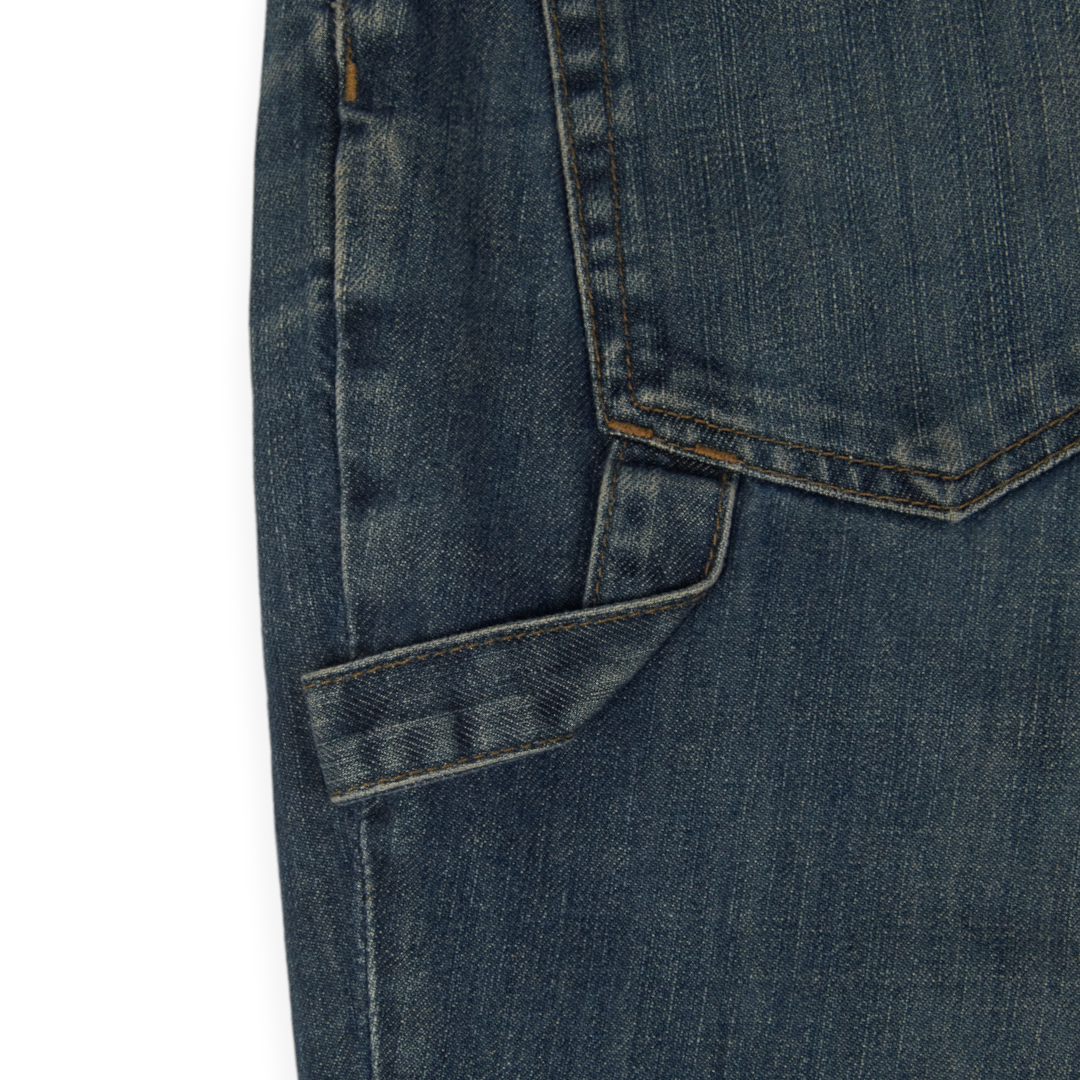 Tete Homme Flared Leather Carpenter Denim