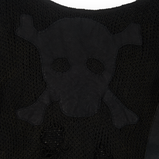 L.G.B. Leather Skull Knit Sweater