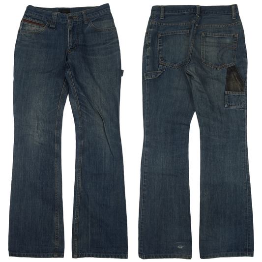 Tete Homme Flared Leather Carpenter Denim