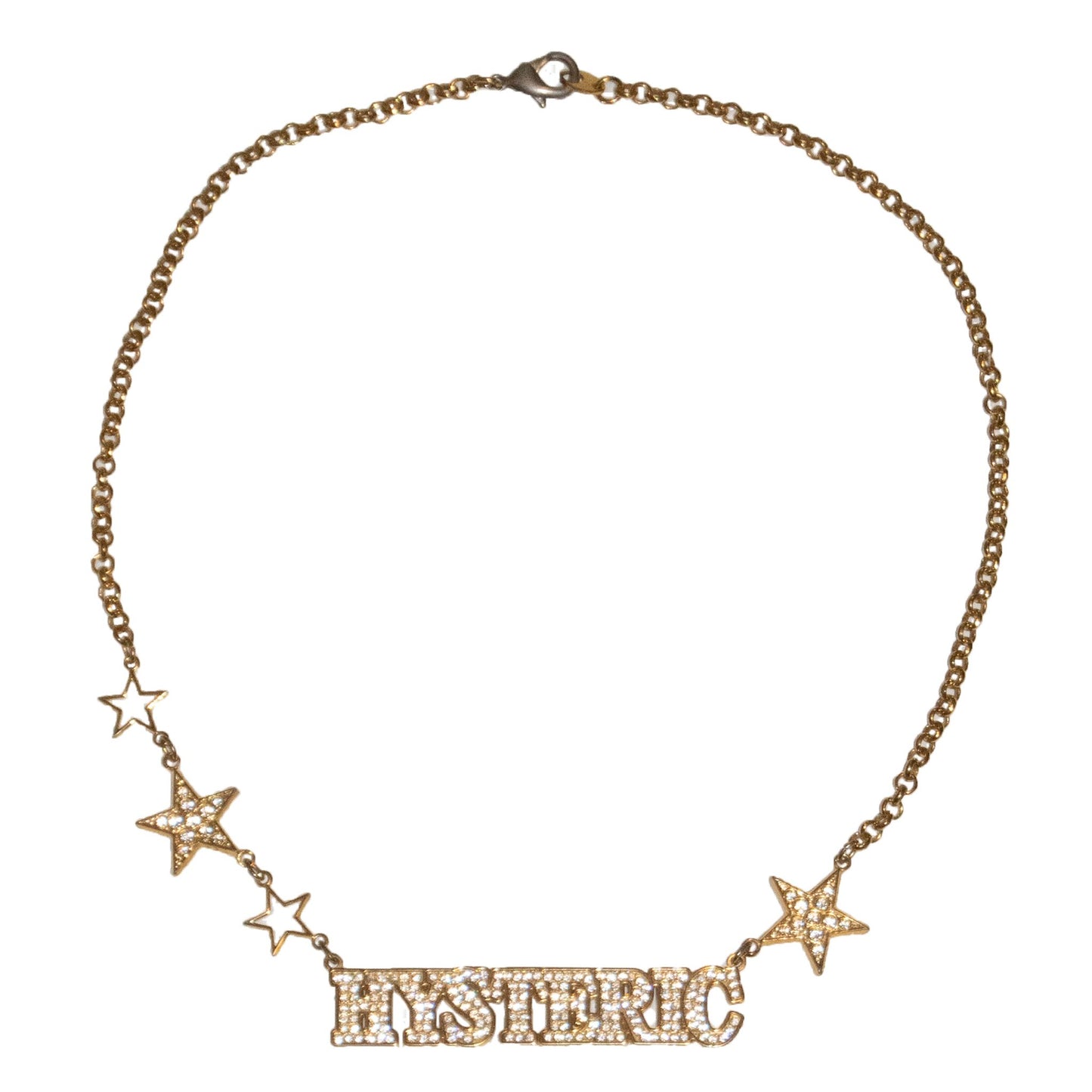 Hysteric Glamour Rhinestone Logo Necklace