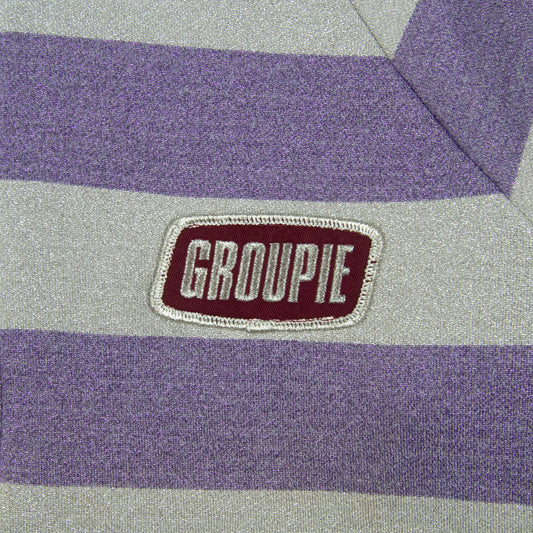 Hysteric Glamour Groupie Patchwork Striped Shimmer Zip Up Hoodie