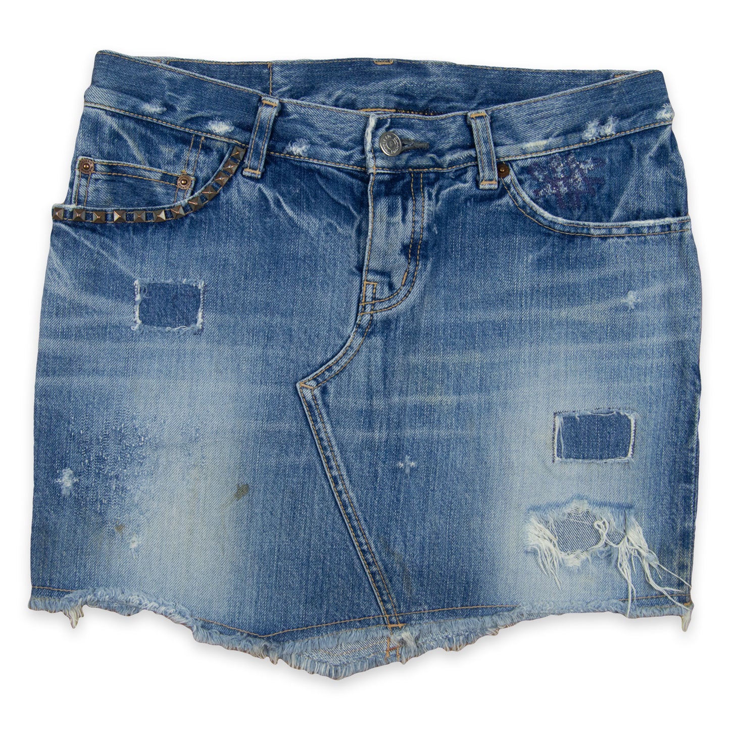 Hysteric Glamour Distressed Denim Skirt