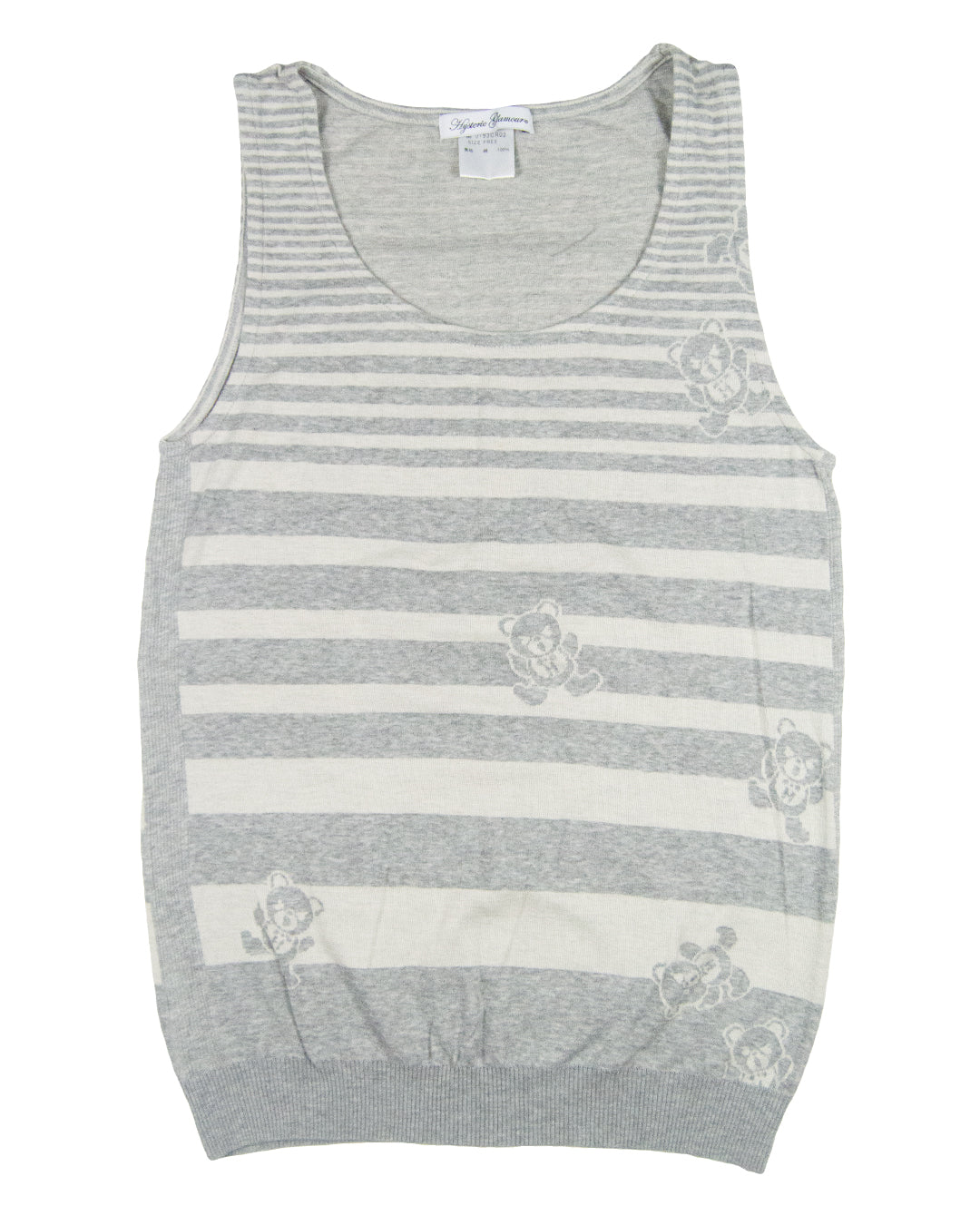 Hysteric Glamour Bear Striped Thin Knit Vest