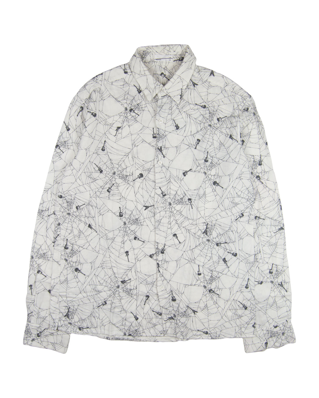 Lad Musician Guitar Spider Web Button Up Shirt – SS12