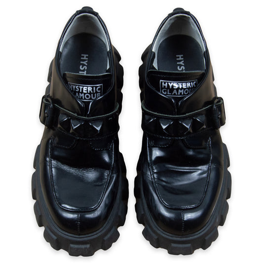 Hysteric Glamour Patented Leather Studded Loafers