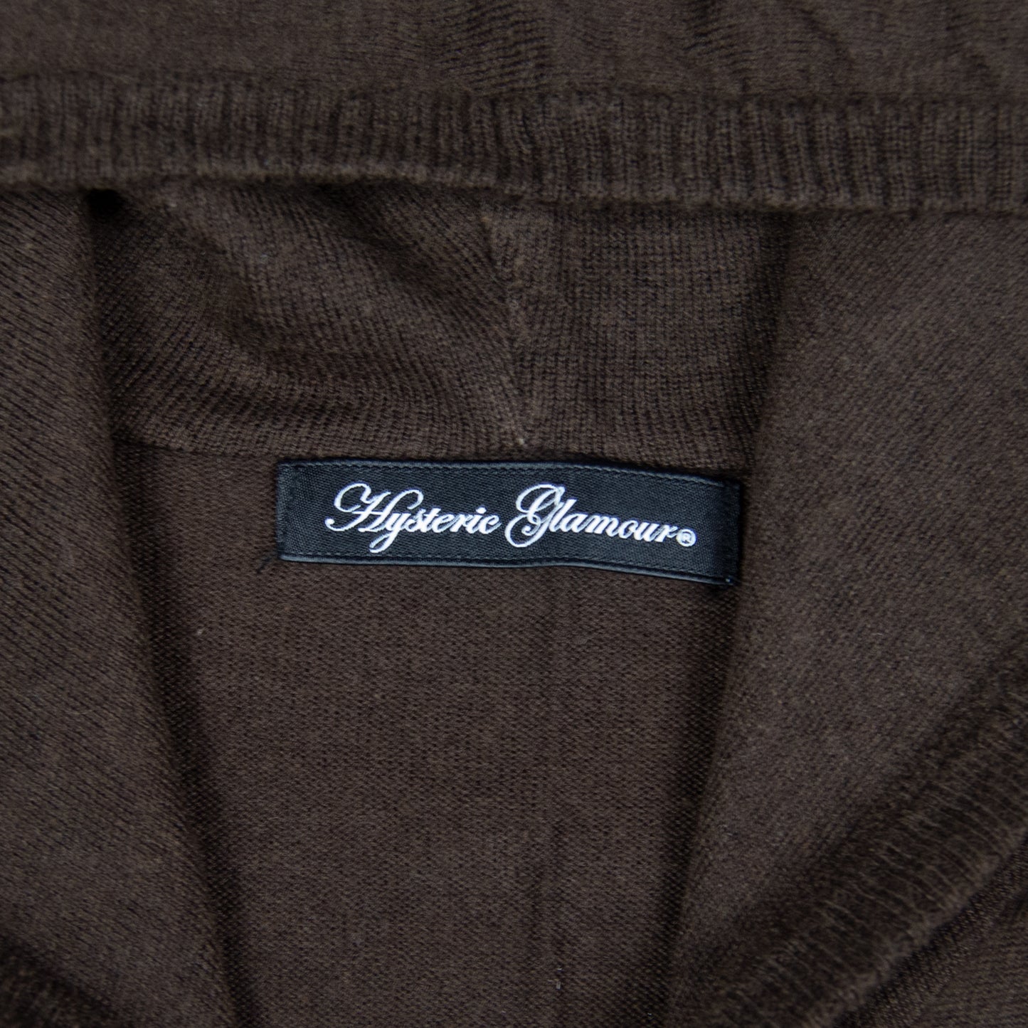 Hysteric Glamour Pin Up Logo Thin Knit Zip Up Hoodie