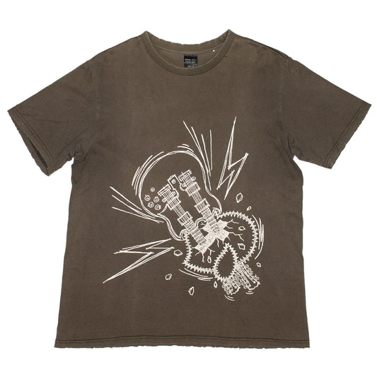 Number (N)ine Smashed Double-Neck Distressed Guitar Tee – SS05