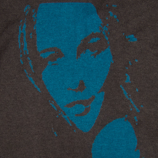 Hysteric Glamour Pin Up Logo Thin Knit Zip Up Hoodie