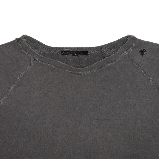 Miharayasuhiro Asymmetric Exposed Stitch Crewneck