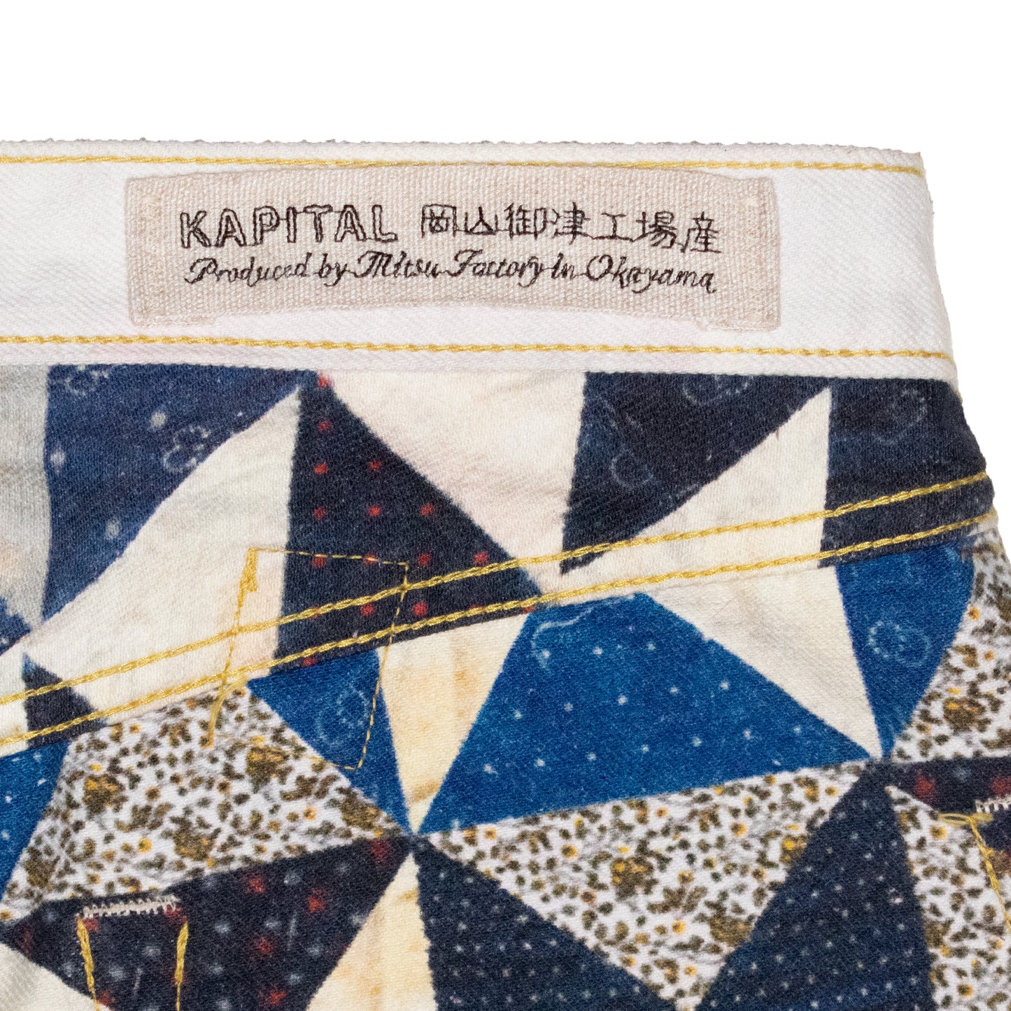 Kapital White Argyle Denim