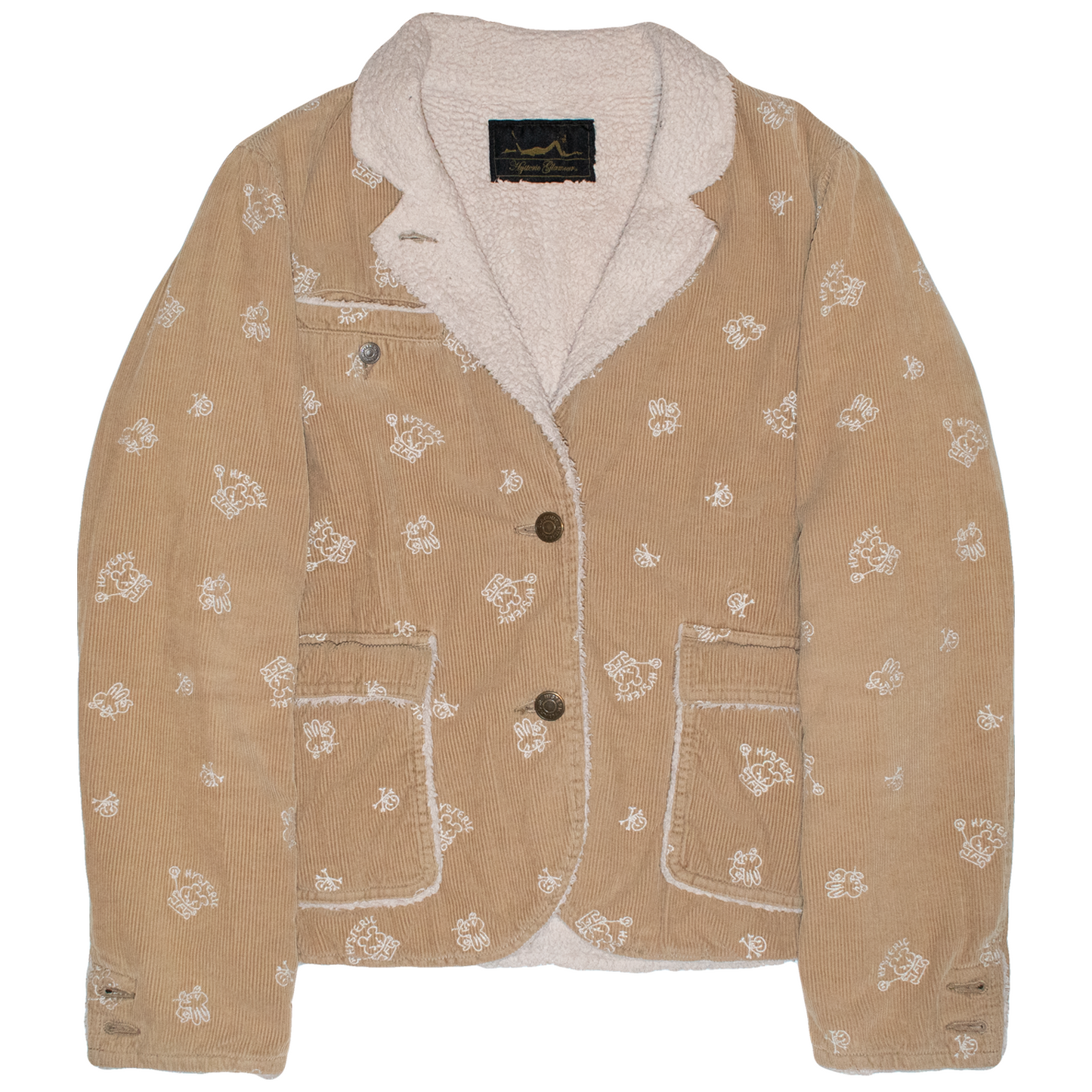 Hysteric Glamour Embroidered Corduroy Sherpa Jacket – 1990’s