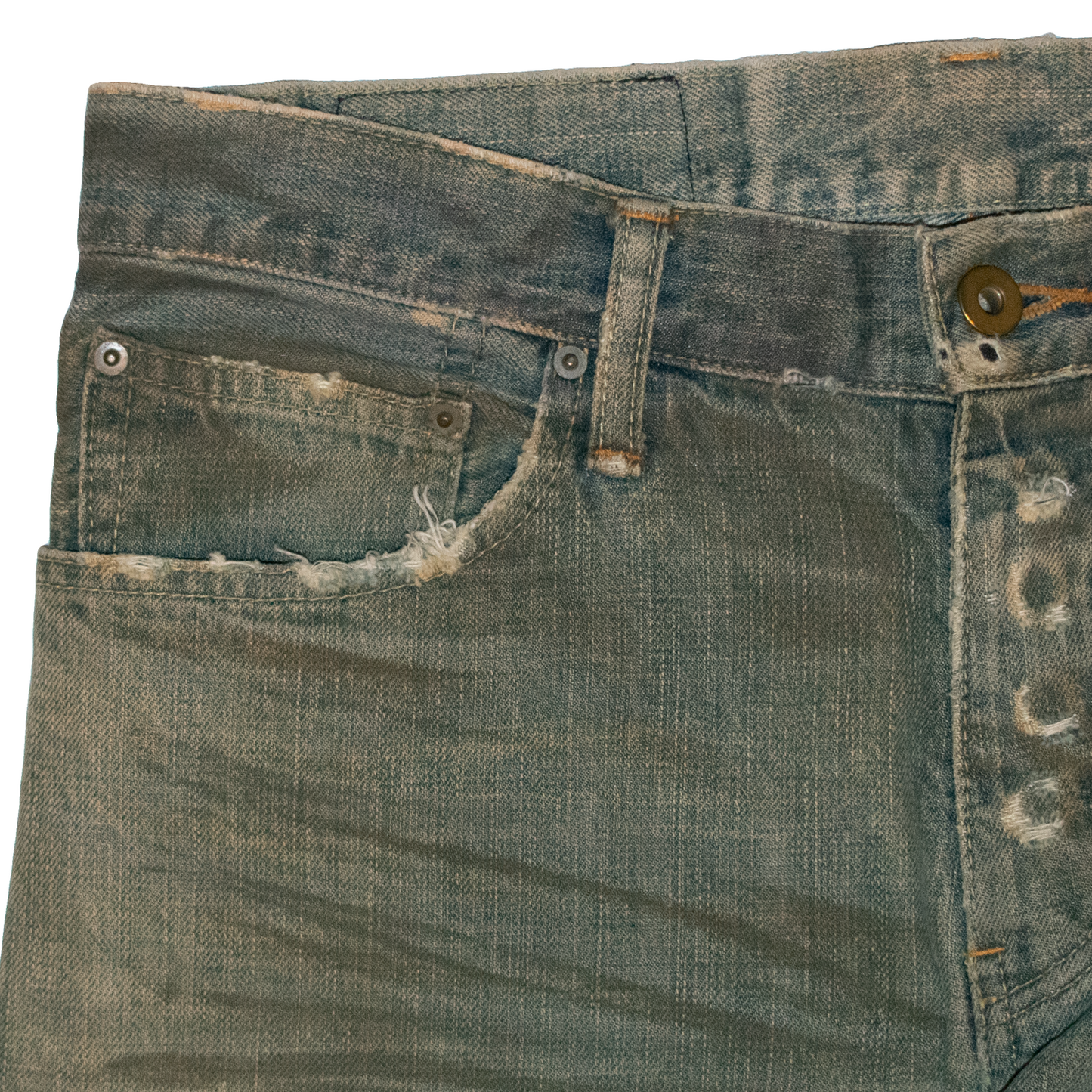 L.G.B. Distressed Mudwash Flared Denim