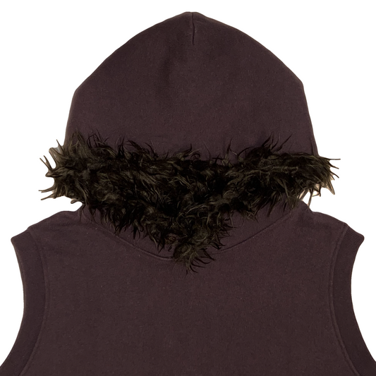 Hysteric Glamour Interstellar Overdrive Sleeveless Fur Hoodie