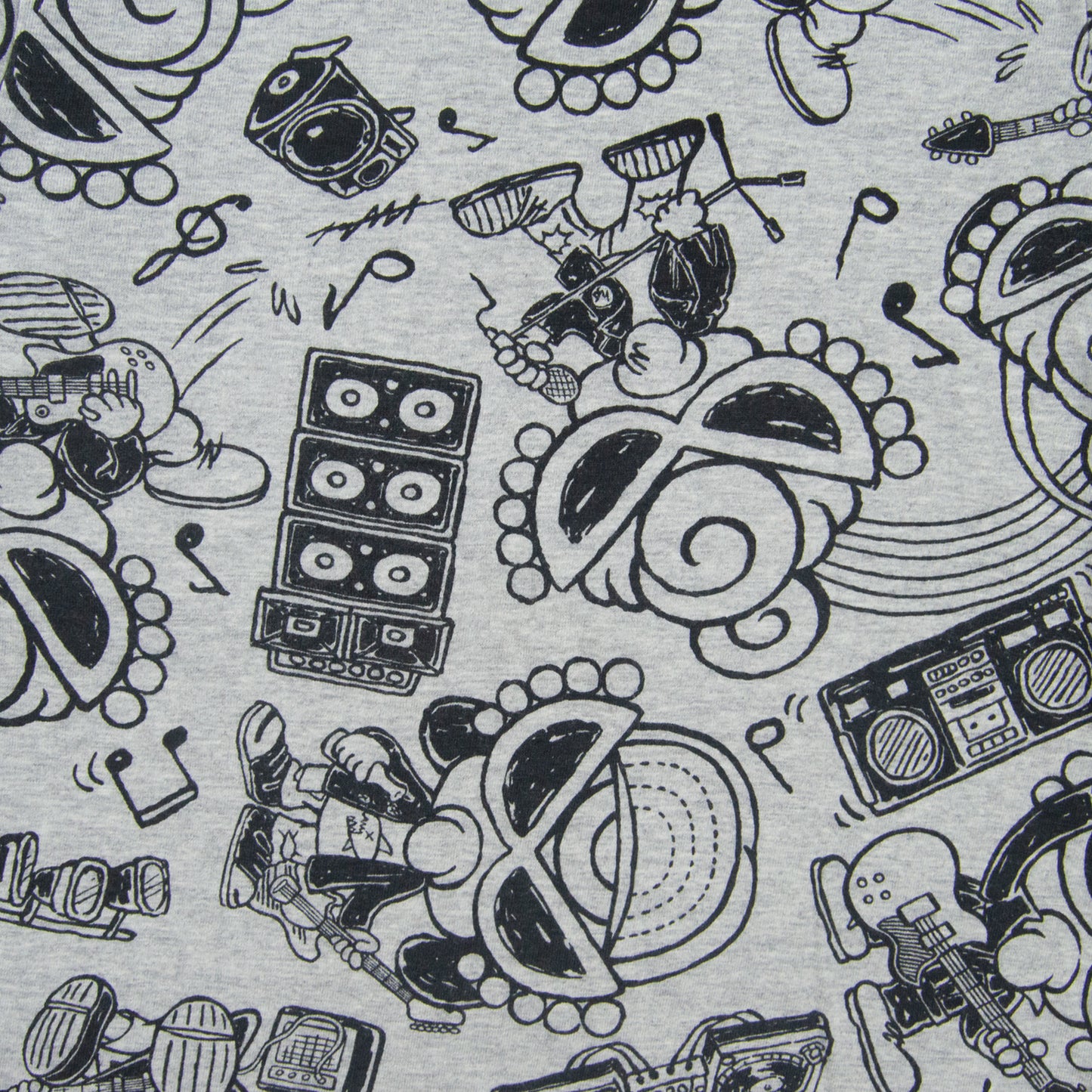 Hysteric Mini Music All Over Print Long Sleeve Tee