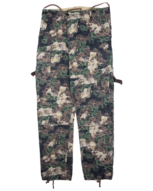 Miharayasuhiro Black Iris Floral Parachute Bondage Cargos – SS11