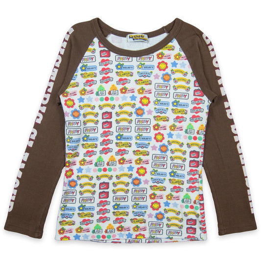 Hysteric Glamour All Over Print Logo Long Sleeve Tee