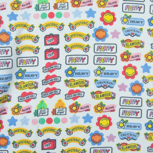 Hysteric Glamour All Over Print Logo Long Sleeve Tee