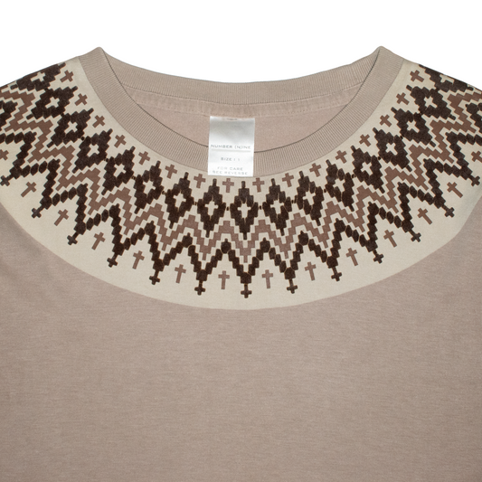 Number (N)ine Velvet Cross Tribal Long Sleeve Tee – AW02
