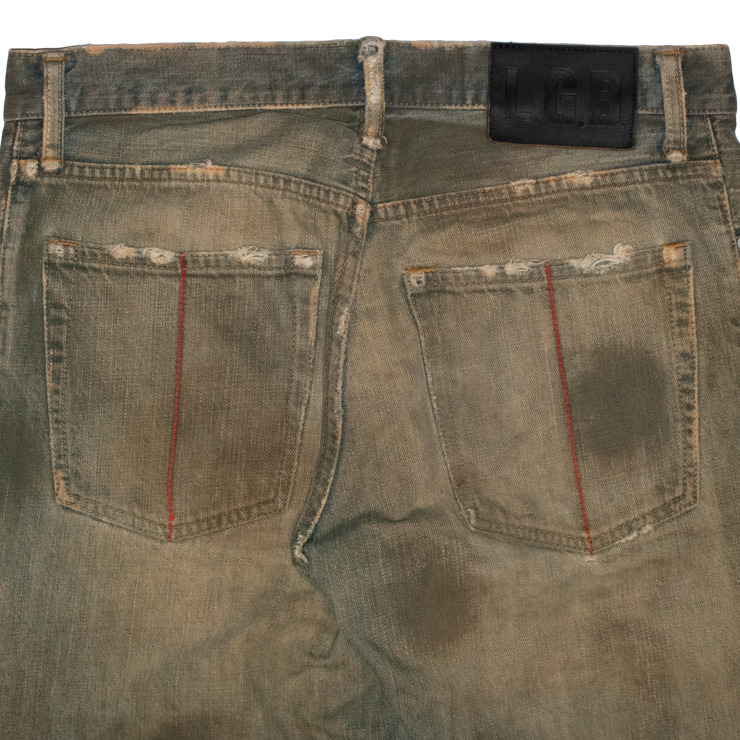 L.G.B. Distressed Mudwash Flared Denim