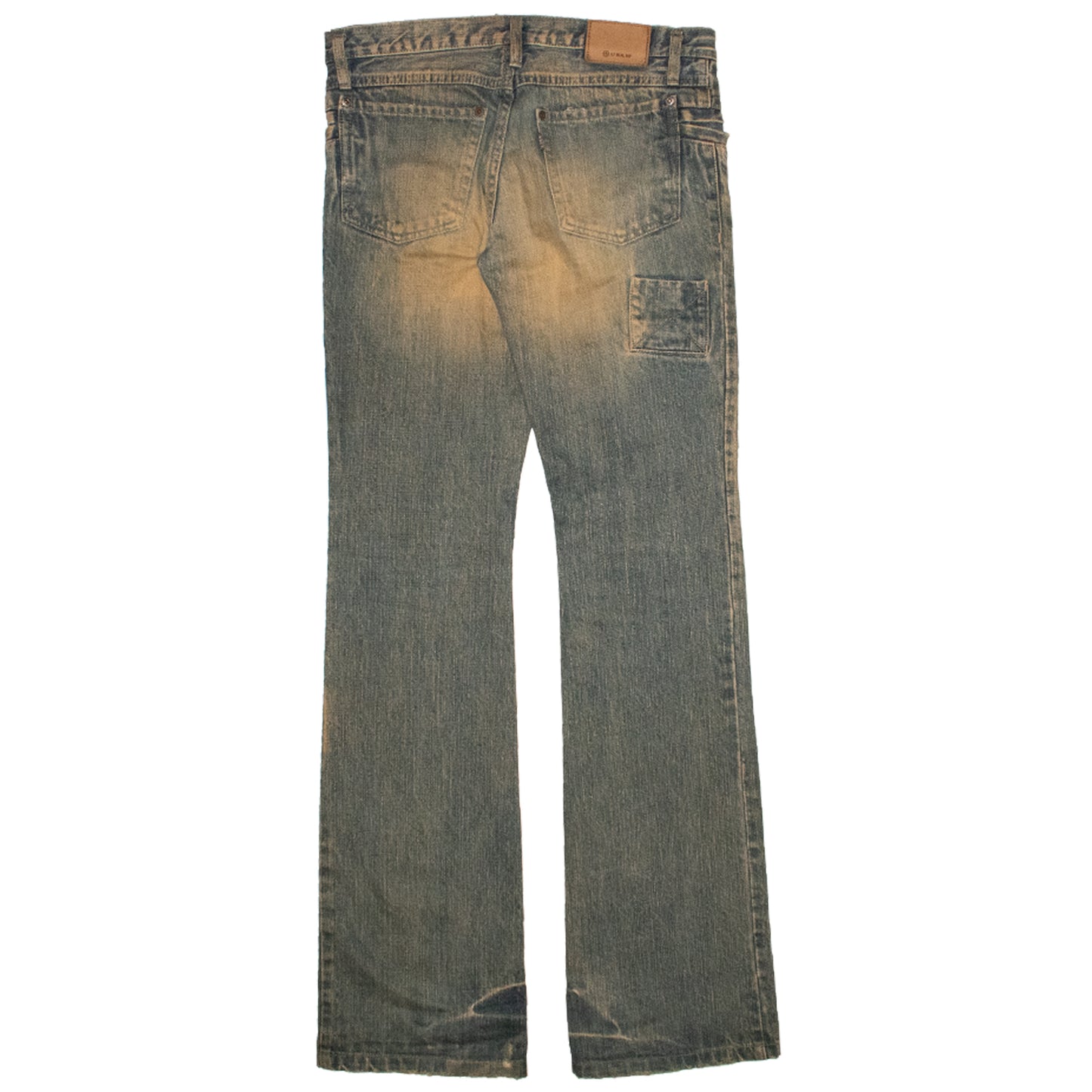 L7 Real Hip Sandwash Distressed Flared Denim