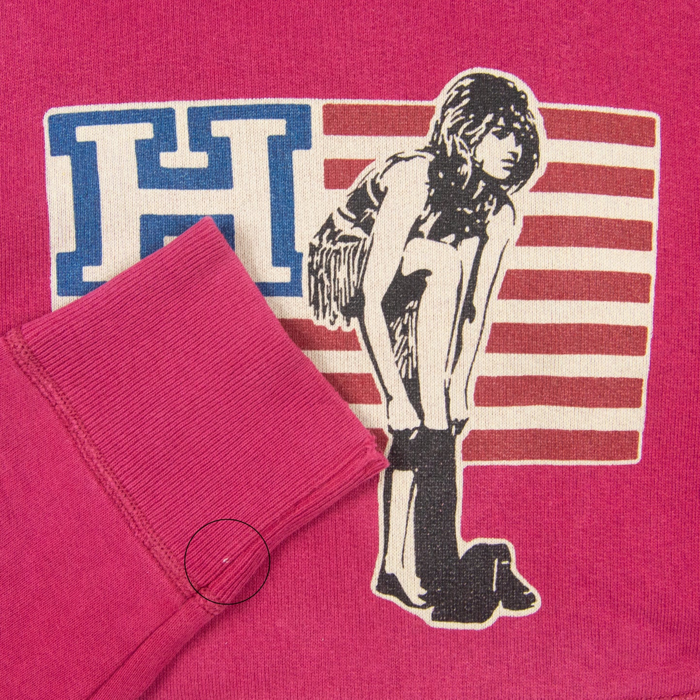 Hysteric Glamour American Flag Pin Up Girl Hoodie
