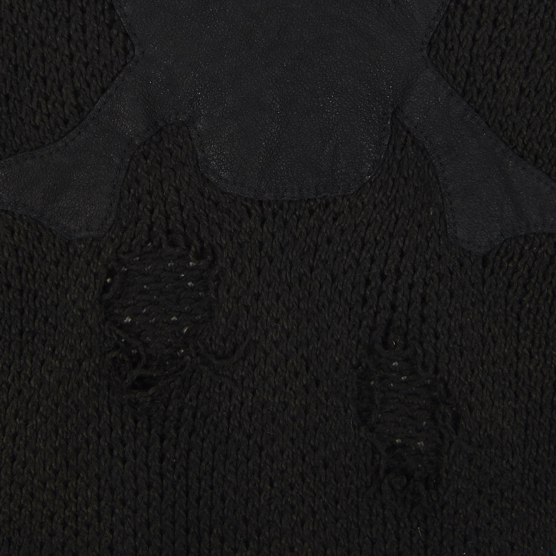 L.G.B. Leather Skull Knit Sweater