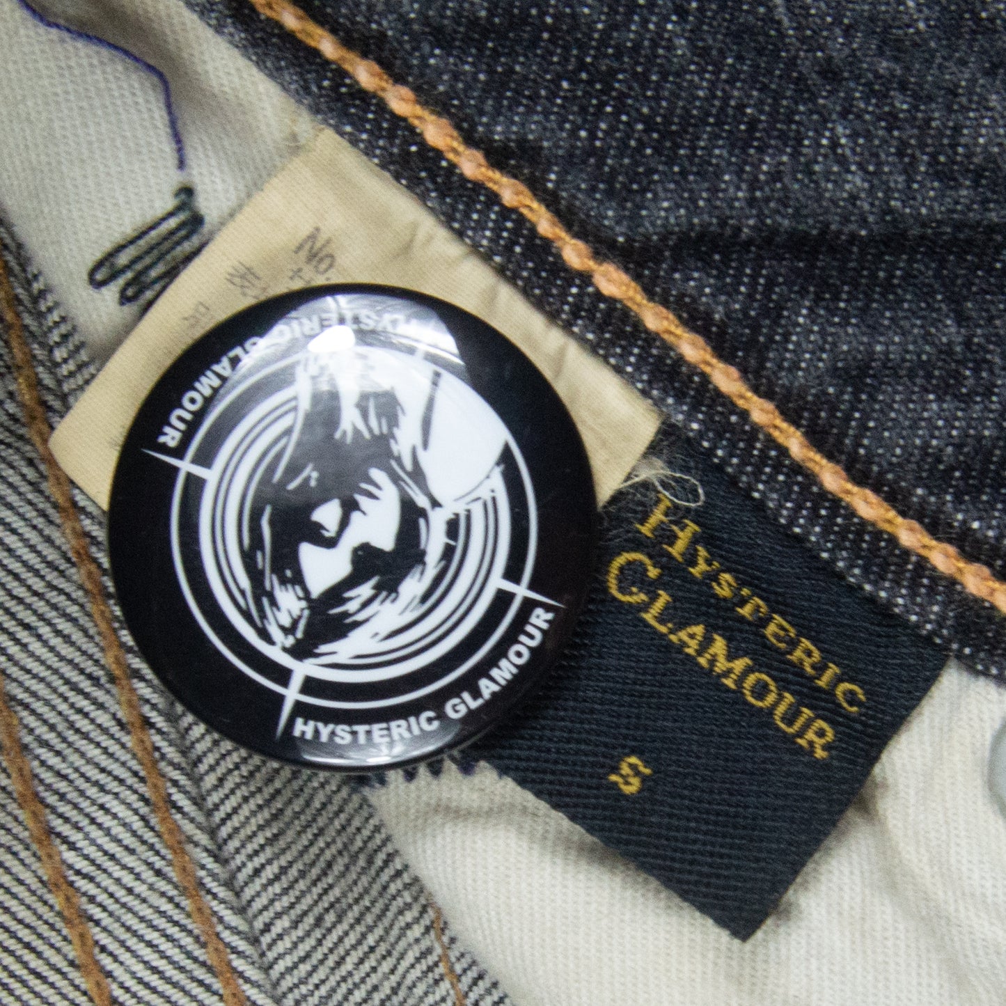 Hysteric Glamour Patchwork Distressed Denim Skirt