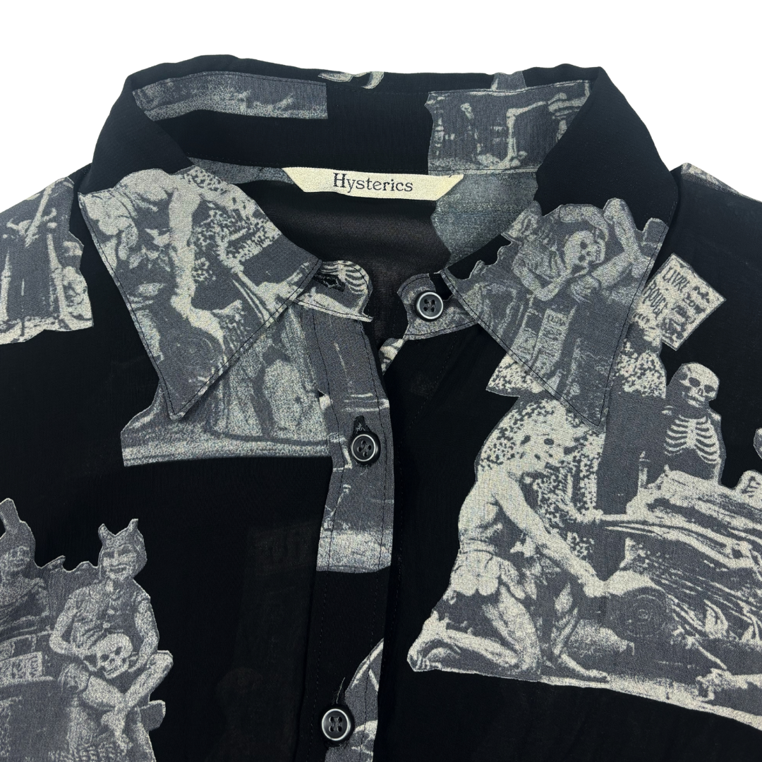 Hysteric Glamour Skeleton Mesh Shirt
