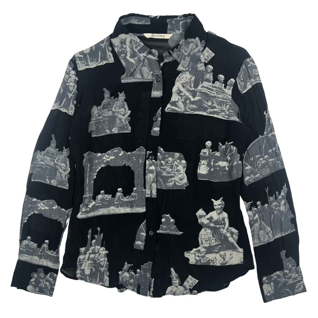 Hysteric Glamour Skeleton Mesh Shirt