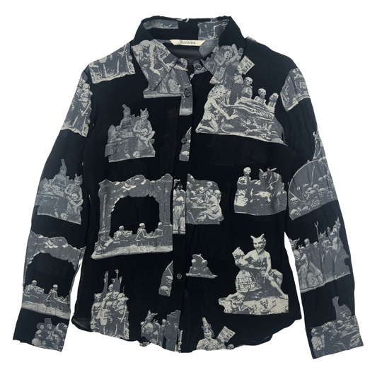 Hysteric Glamour Skeleton Mesh Shirt