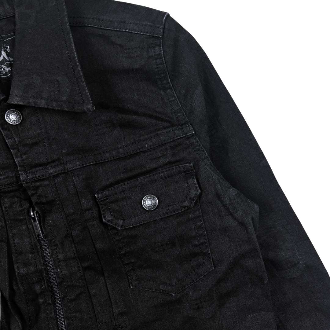 Hysteric Glamour Tonal Skull Trucker Jacket