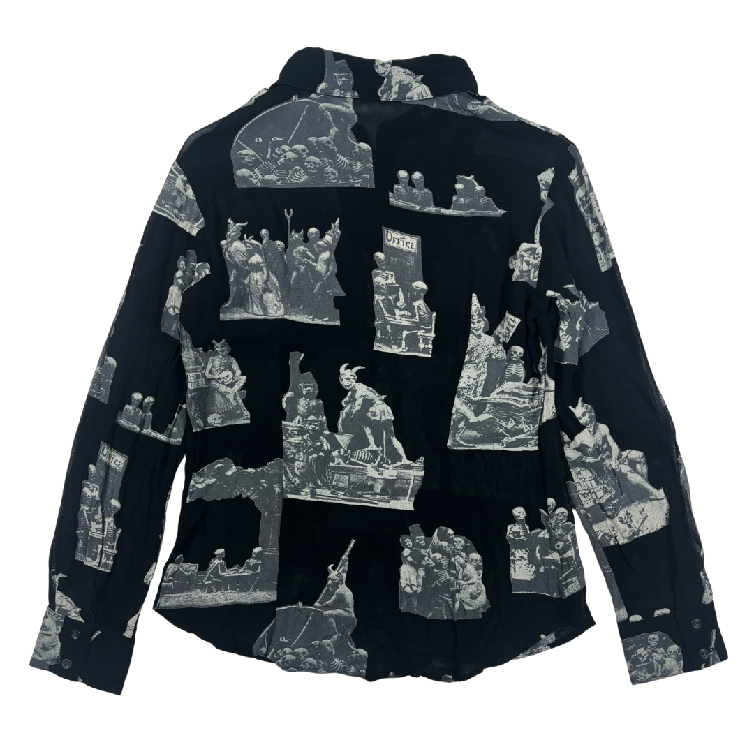 Hysteric Glamour Skeleton Mesh Shirt