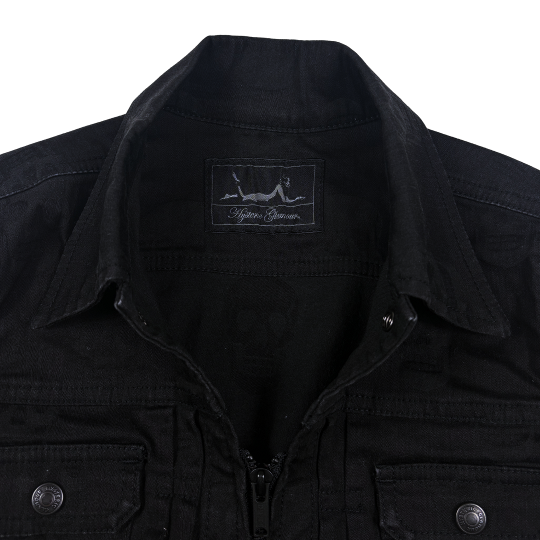 Hysteric Glamour Tonal Skull Trucker Jacket