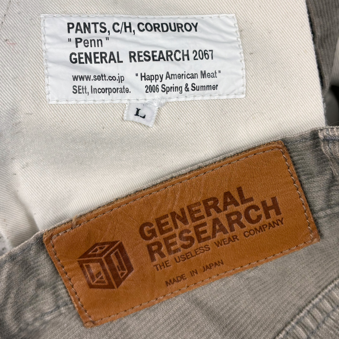 General Research Penn Paneled Corduroy Pants – SS06