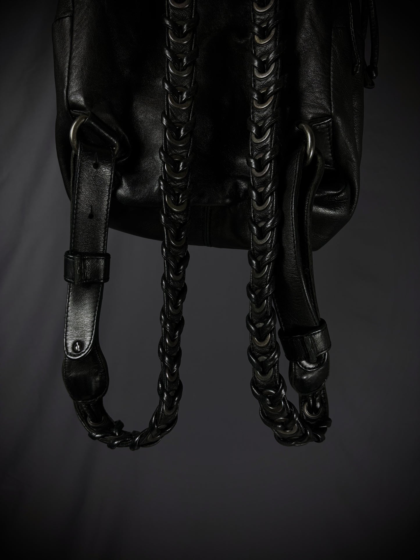 Giorgio Brato Woven Leather Compact Backpack