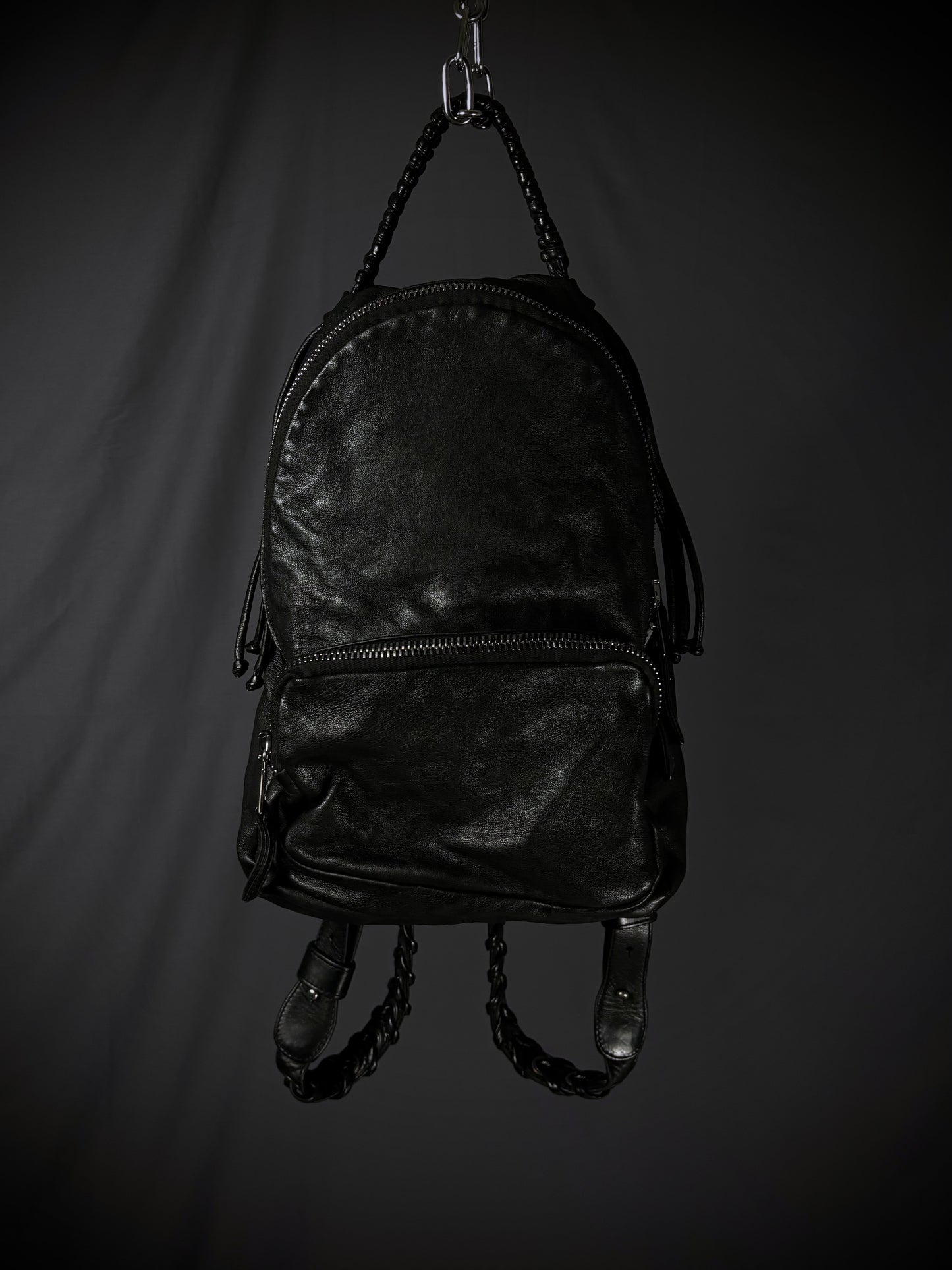 Giorgio Brato Woven Leather Compact Backpack