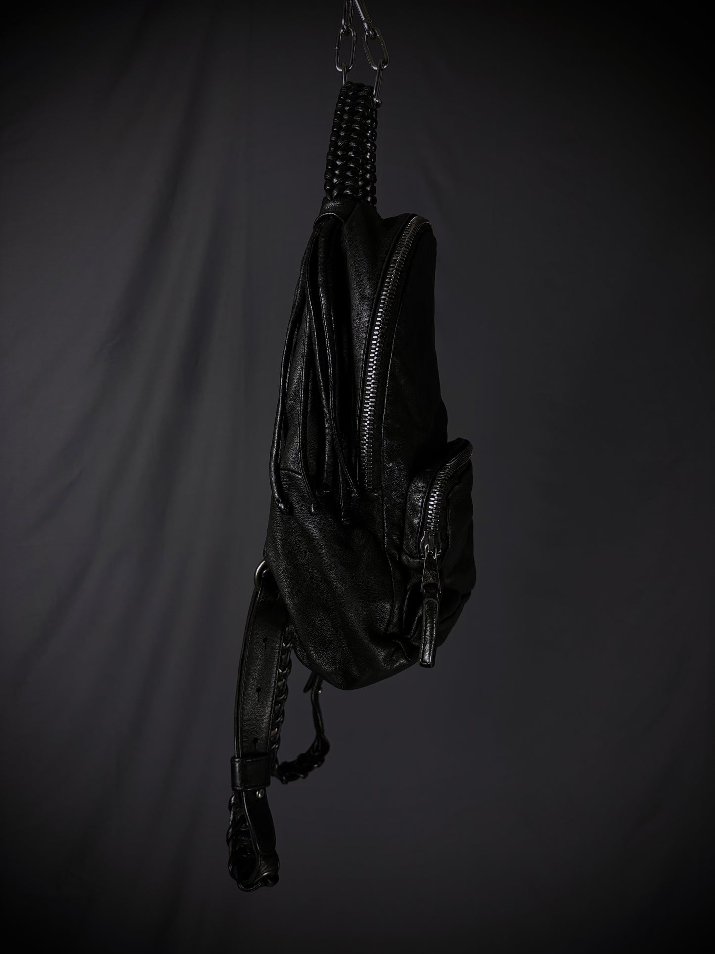 Giorgio Brato Woven Leather Compact Backpack