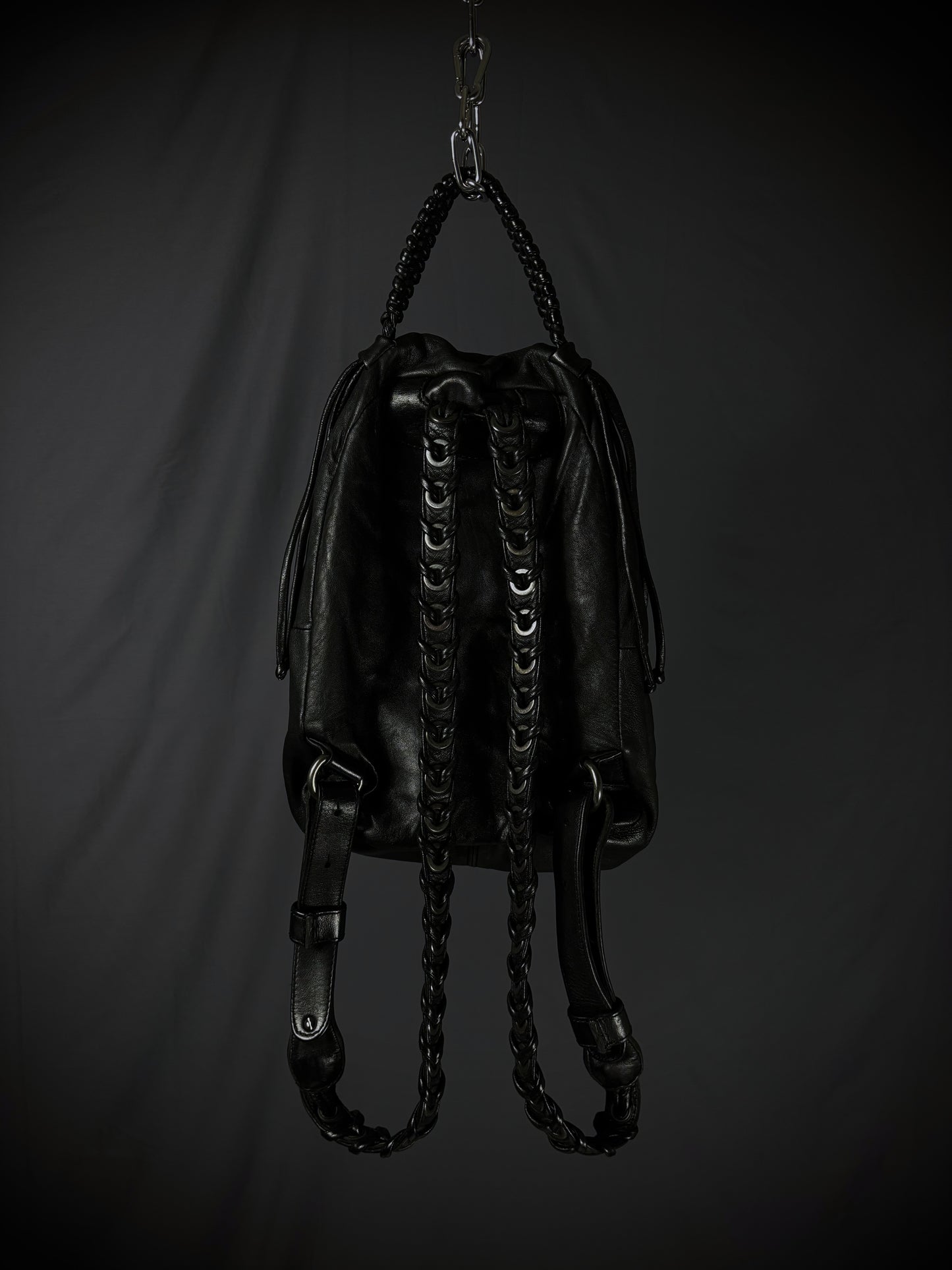 Giorgio Brato Woven Leather Compact Backpack