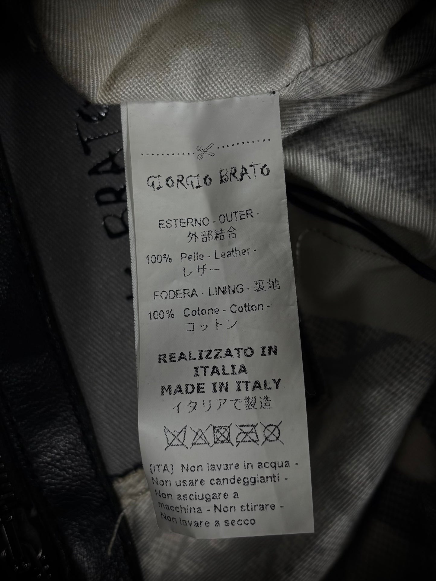 Giorgio Brato Woven Leather Compact Backpack